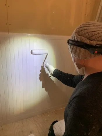 東京都杉並区でマンションの木部塗装（階段・ドア）を行いました